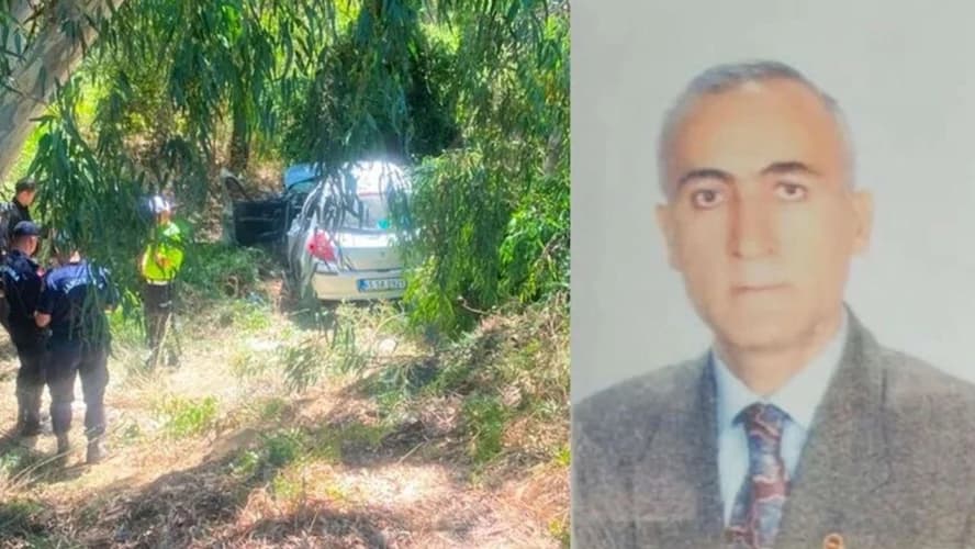 Ağaca çarpan otomobilin sürücüsü emekli savcı hayatını kaybetti