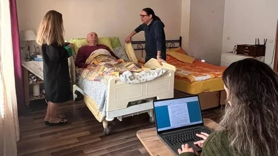 Hakim, 91 yaşındaki yatalak hastanın evine giderek beyanını aldı
