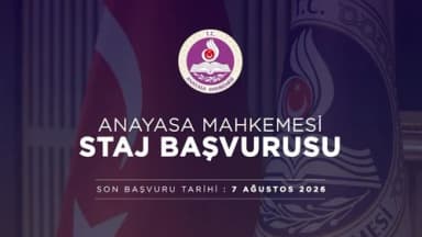 Hâkim ve Savcı Yardımcılarının AYM'de Staj Yapmalarına İlişkin Duyuru
