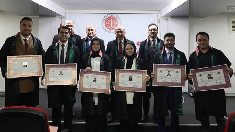 İstanbul 2 Nolu Barosu&#039;nda 6 avukat ruhsatnamesini aldı