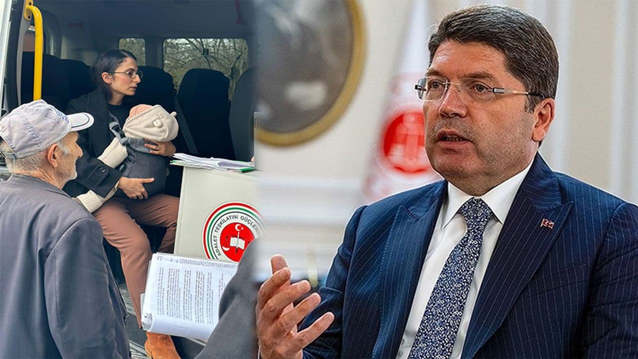 Kucağında bebeğiyle keşfe çıkan hakime Bakan Tunç'tan tebrik