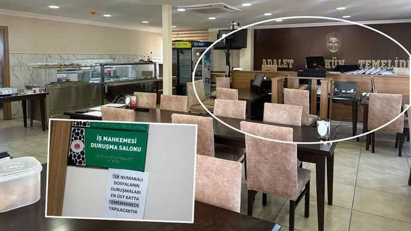 Duruşma yemekhanede yapıldı! &#039;Soğanlı salataların yanında duruşmaya çıktık!&#039;