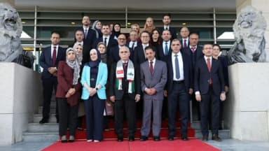 AYM Başkanı Özkaya, Filistin Yargı Heyetini kabul etti